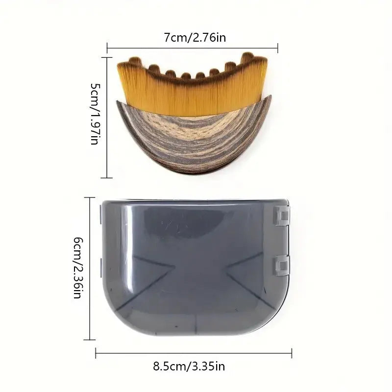 SculptSweep contour face brush with curved handle and soft dense bristles