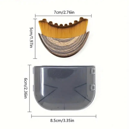 SculptSweep contour face brush with curved handle and soft dense bristles