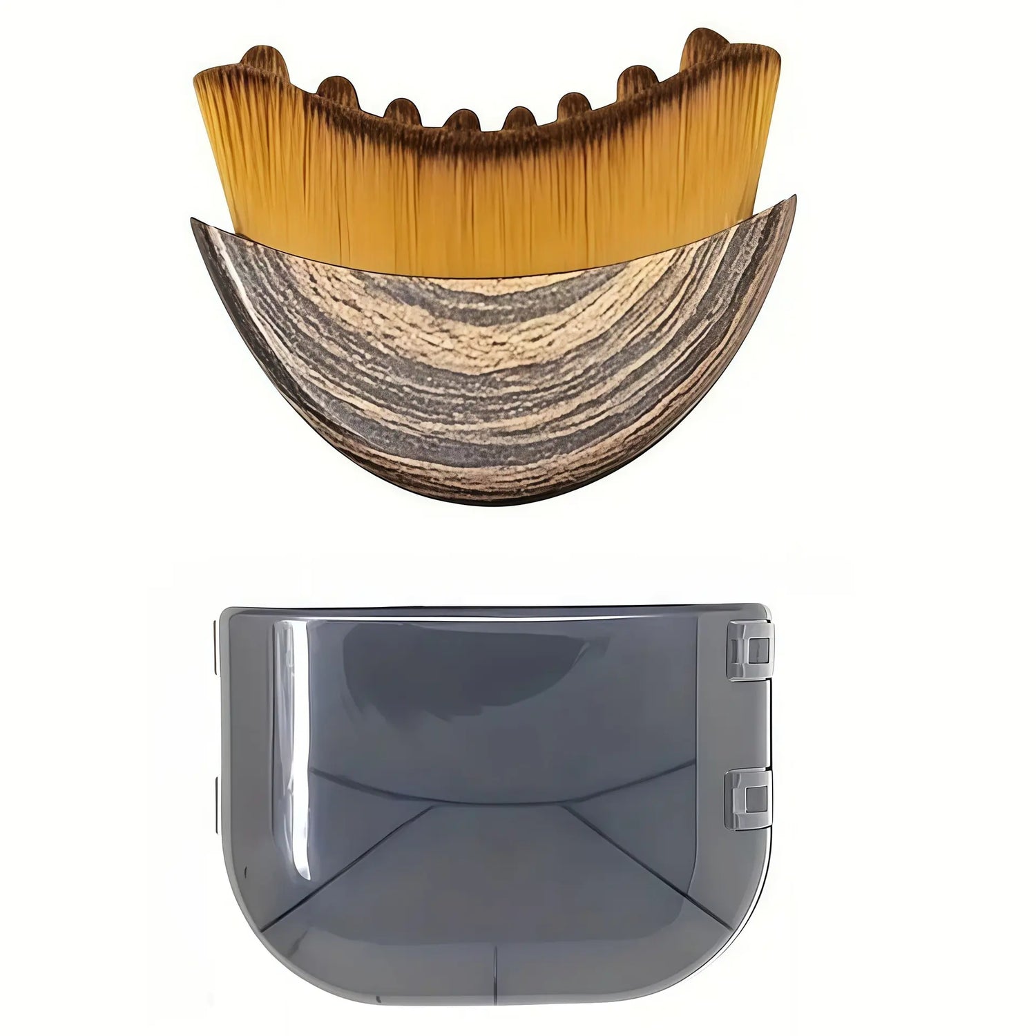 SculptSweep contour face brush with curved handle and soft dense bristles