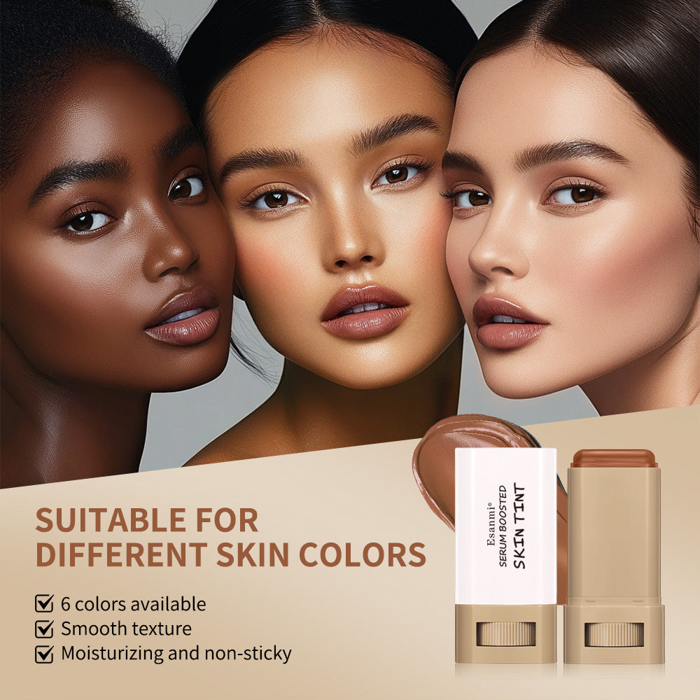Three models with different skin tones wearing SilkTint