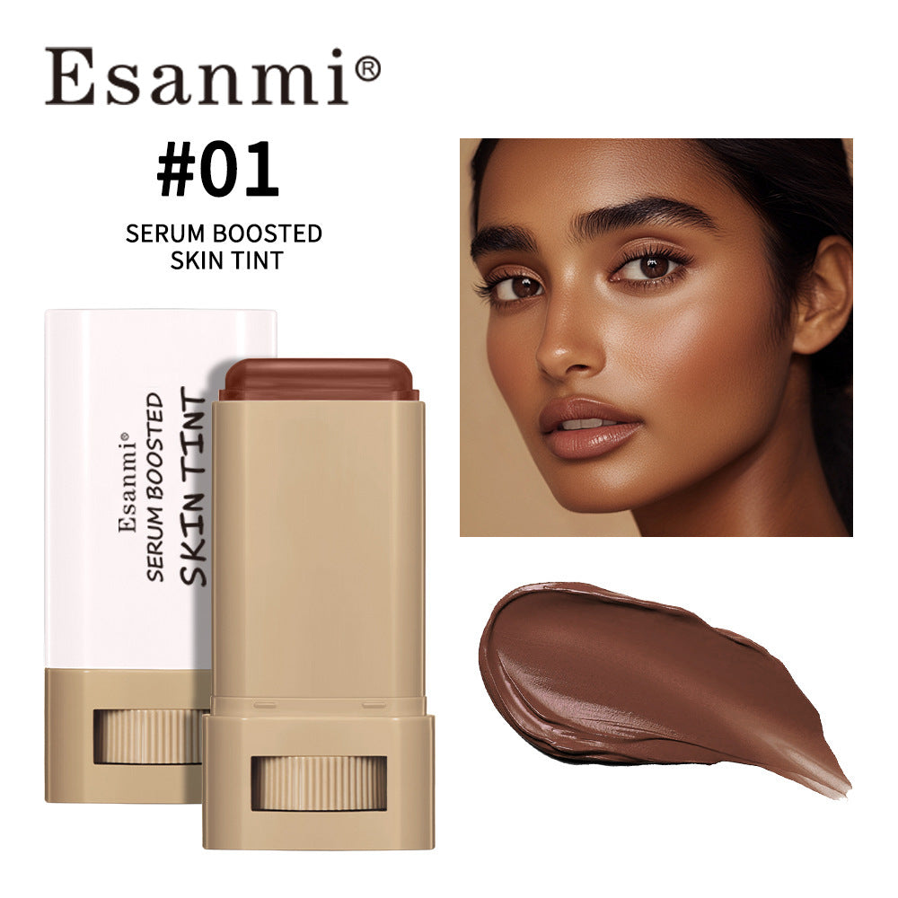 SilkTint Espresso shade 01 stick with cream swatch