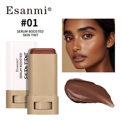 SilkTint Espresso shade 01 stick with cream swatch