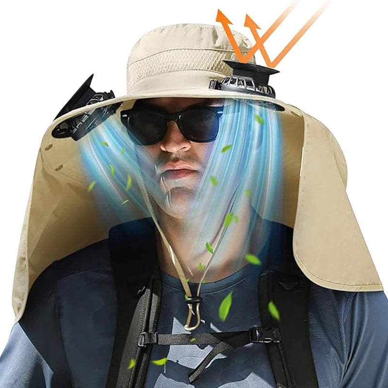 AeroShade™ Solar Fan Fishing Hat